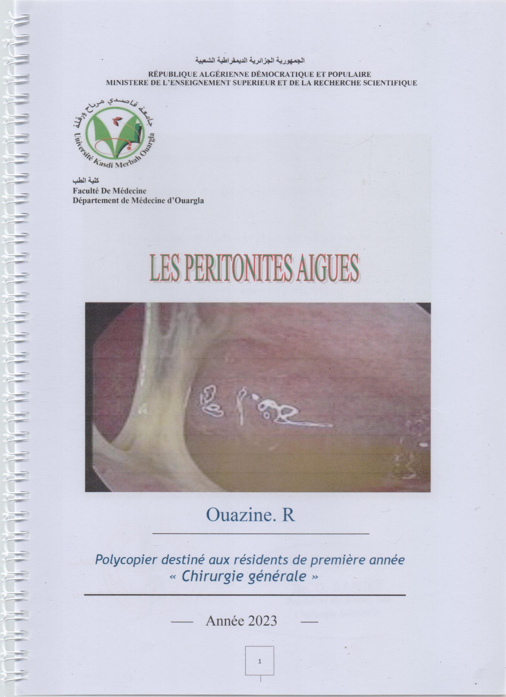 Les péritonites aiguës 001